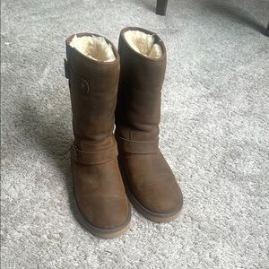 Brown Shearling-Lined Boots